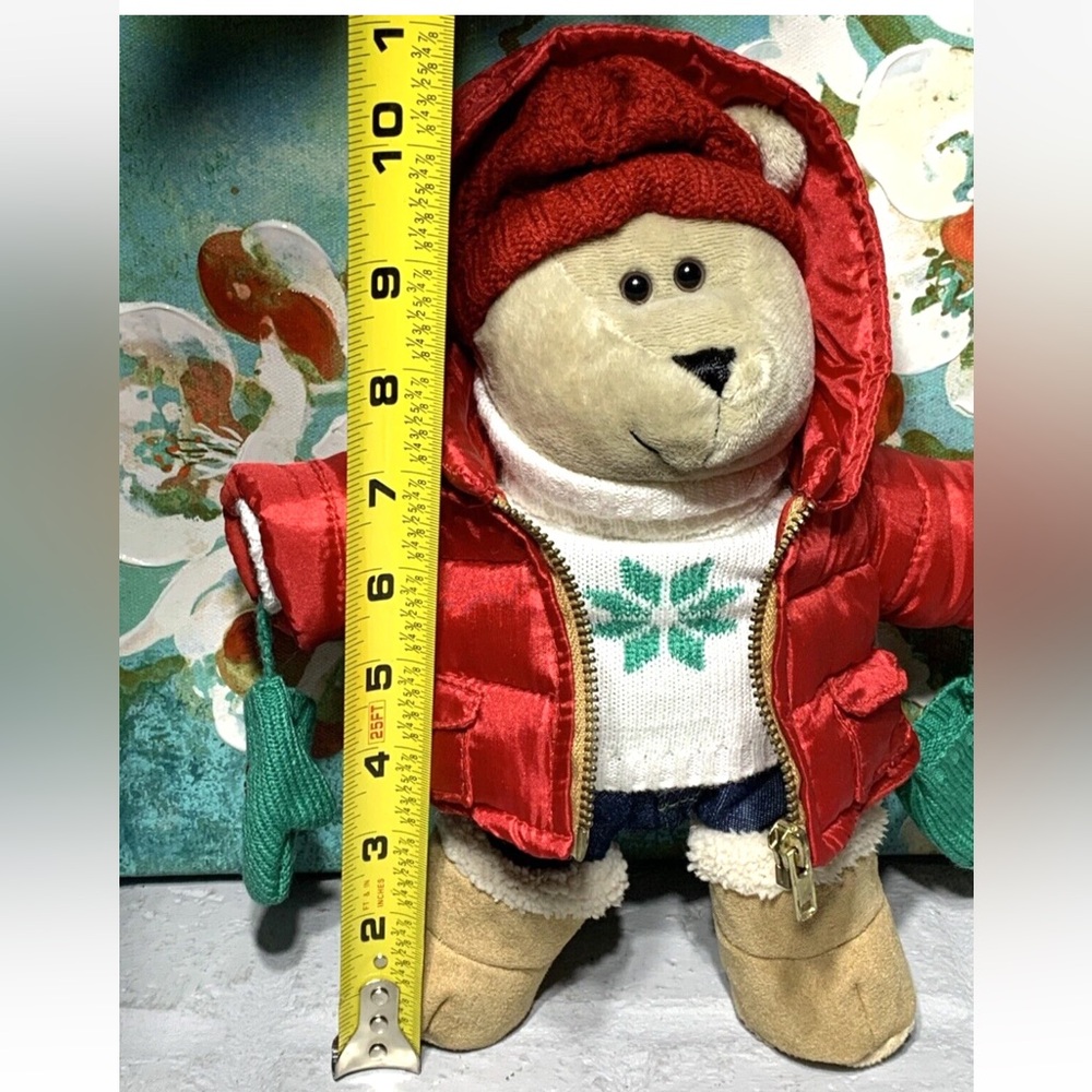 Starbucks Bearista Barista Bear Plush 2006 Puffer Coat Red Coffee Love 51st Ed - Picture 9 of 10